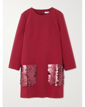 JOSEPH Bixio Minikleid Aus Glänzendem Twill Mit Pailletten - Rot