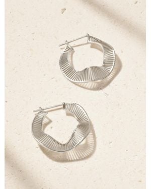 L'Atelier Nawbar Waves Creolen Aus 18 Karat Weißgold Mit Diamanten - Natur