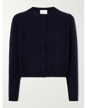 Allude Cropped Cashmere Cardigan - Blue