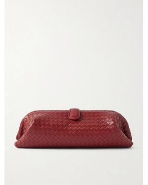 Bottega Veneta Lauren 1979 Intrecciato Leather Clutch - Red