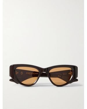 Jacques Marie Mage Seymour D-Frame Acetate Sunglasses - Brown