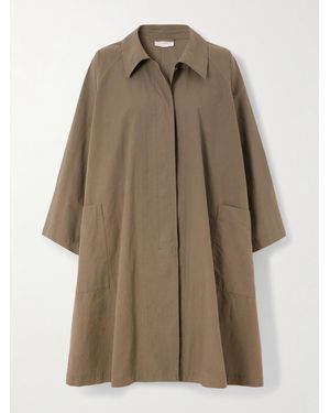 The Row Leins Oversized-Trenchcoat Aus Baumwollpopeline Mit Falten - Natur