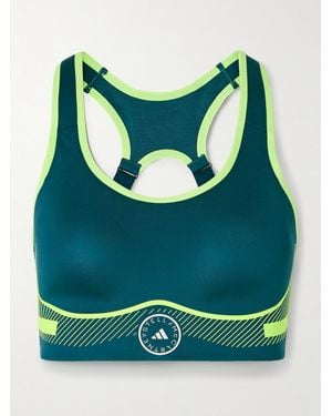 adidas By Stella McCartney Truepace Stretch-Recycled Sports Bra - Green