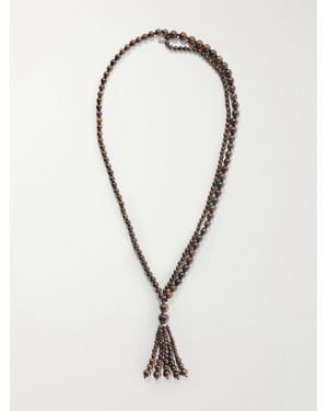 Le Sundial Venice Opera Tasselled Sterling Bronzite Necklace - Natural