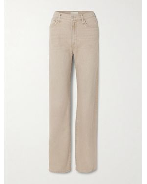Mother The Dodger Sneak Mid-Rise Wide-Leg Jeans - Natural