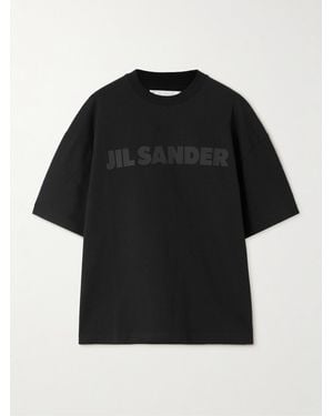 Jil Sander T-Shirt Aus Baumwoll-Jersey Mit Print - Schwarz