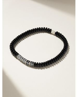 Lauren Rubinski Collier En Argent Sterling, Émail Et Perles Magic - Noir