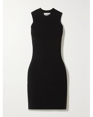 Victoria Beckham Vb Body Pointelle-Trimmed Stretch-Knit Mini Dress - Black