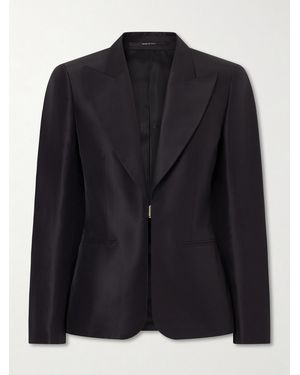 Gucci Silk-Satin Blazer - Black