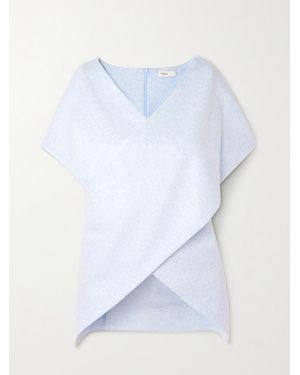 Rosetta Getty Crossover Mélange Jersey Top - White
