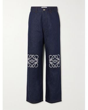 Loewe Anagram Baggy Jeans - Blue