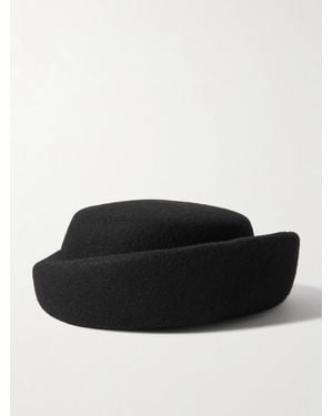 Gigi Burris Millinery Laura Wool-Felt Pillbox Hat - Black