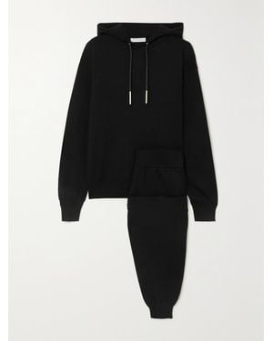 Olivia Von Halle Gia Berlin Silk And Cashmere-Blend Hoodie And Track Trousers Set - Black