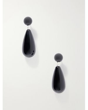 LIE STUDIO The Lola Sterling Onyx Earrings - Black