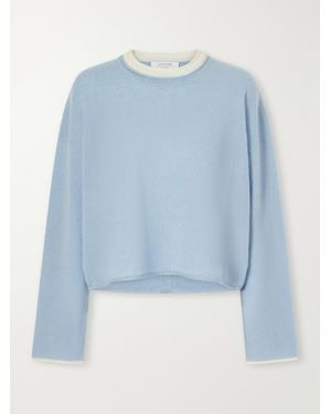 La Ligne Dominick Cashmere And Silk-Blend Jumper - Blue