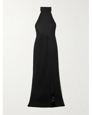 Ilkyaz Ozel Nina Jersey Halterneck Gown - Black