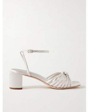 Loeffler Randall Olivia Knotted Satin Sandals - Natural