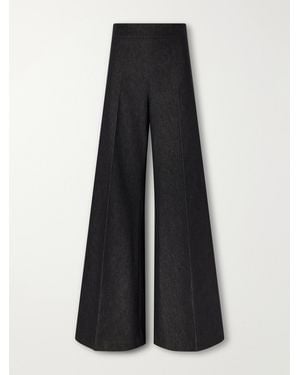 Carolina Herrera Diana High-Rise Wide-Leg Jeans - Black