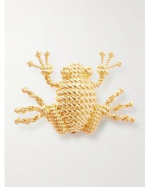 Loewe Frog-Tone Brooch - Metallic