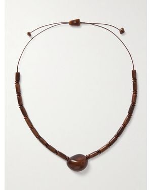 Hunting Season The Choker Tagua And Leather Necklace - Natural