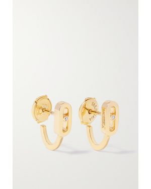 Messika Move Classique 18-Karat Diamond Hoop Earrings - Metallic