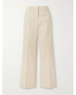 Our Legacy Hip Pinstriped Cotton Wide-Leg Trousers - Natural