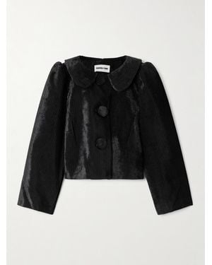 ShuShu/Tong Cropped Corduroy Jacket - Black