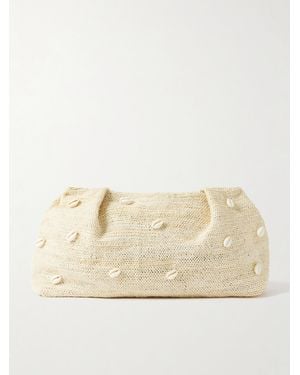 Sensi Studio Clutch Aus Sisal Mit Verzierungen - Natur