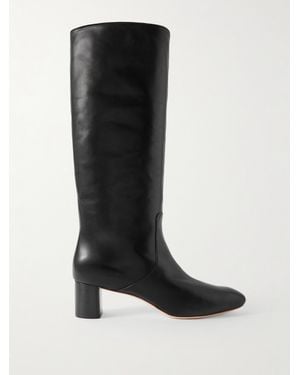 Loeffler Randall Gia Leather Knee Boots - Black