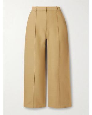 Co. Cropped Woven Straight-Leg Trousers - Natural