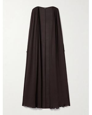 Johanna Ortiz New Destiny Cape Aus Seiden-Georgette - Schwarz