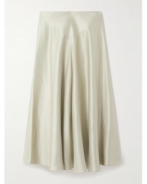 Altuzarra Jupe Midi Plissée En Satin Ames - Neutre