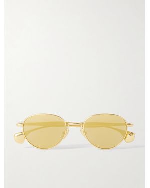 Bottega Veneta Round-Frame-Tone Sunglasses - Yellow