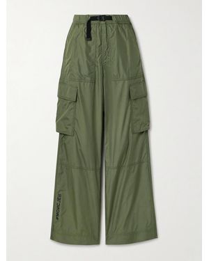 Moncler Belted Ripstop Cargo Pants - Green