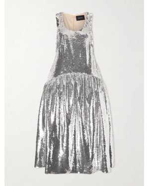 Simone Rocha Sequined Satin Gown - White