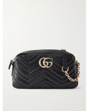 Gucci Gg Marmont Quilted Leather Shoulder Bag - Black