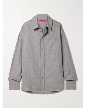 The Elder Statesman Oversized Wool And Cashmere-Blend Shirt - Grau