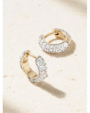Lucy Delius Chubby 14-Karat Diamond Hoop Earrings - Natur
