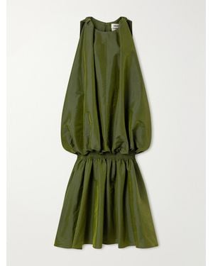 Christopher John Rogers Jellyfish Gathered Taffeta Gown - Green