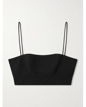 Gabriela Hearst Blazie Verkürztes Oberteil Aus Leinen - Schwarz