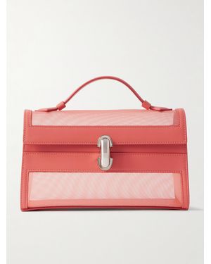 SAVETTE Symmetry Pochette Leather And Mesh Tote - Pink