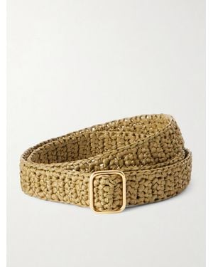 DEHANCHE Mako Raffia-Effect Belt - Metallic