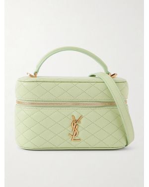 Saint Laurent Gaby Vanity Leather Shoulder Bag - Green
