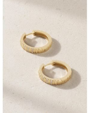 Marlo Laz Juli 14-Karat Diamond Hoop Earrings - Natural