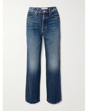 Mother The Rambler Ankle High-Rise Straight-Leg Jeans - Blue