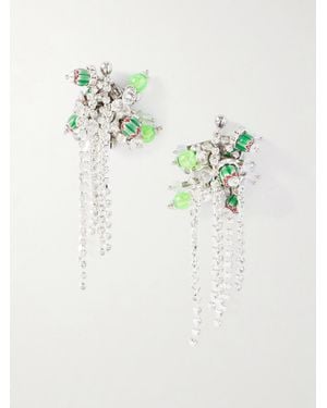 Dries Van Noten Tone Crystal Earrings - Metallic