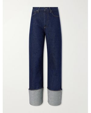 Agolde Big Cuff Mid-Rise Straight-Leg Jeans - Blue