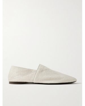 TOVE Pascale Calf Hair Slippers - White