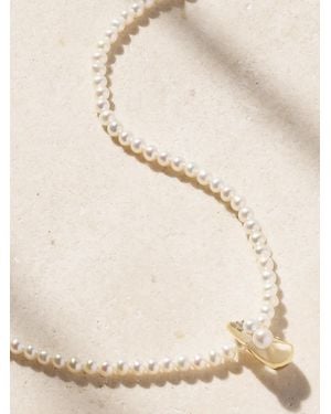 Mizuki 14-Karat, Pearl And Diamond Necklace - Natural