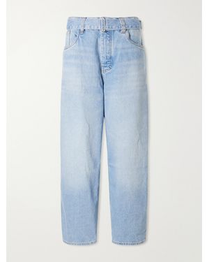 Studio Nicholson Cahuin Belted Mid-Rise Wide-Leg Jeans - Blue